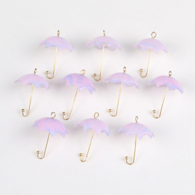 10 τμχ 20x23mm Bird Flowers Print Ομπρέλα Κρεμαστό Γούρια για Σκουλαρίκια Κολιέ Μπρελόκ Ακρυλικά Αξεσουάρ Κατασκευής κοσμημάτων DIY