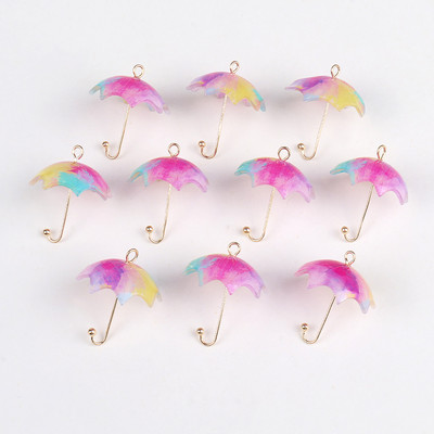 10 τμχ 20x23mm Bird Flowers Print Ομπρέλα Κρεμαστό Γούρια για Σκουλαρίκια Κολιέ Μπρελόκ Ακρυλικά Αξεσουάρ Κατασκευής κοσμημάτων DIY