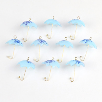 10 τμχ 20x23mm Bird Flowers Print Ομπρέλα Κρεμαστό Γούρια για Σκουλαρίκια Κολιέ Μπρελόκ Ακρυλικά Αξεσουάρ Κατασκευής κοσμημάτων DIY