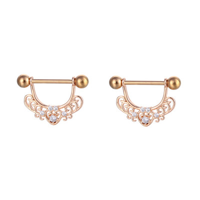 Inel sexy pentru mamelon, din oțel inoxidabil, zircon, în formă de U, cu bară, știfturi pentru mamelon, Piercing Helix, Piercing pentru corp, bijuterii pentru unghii papilare