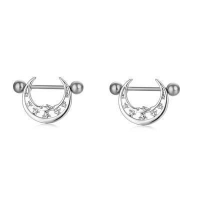 Inel sexy pentru mamelon, din oțel inoxidabil, zircon, în formă de U, cu bară, știfturi pentru mamelon, Piercing Helix, Piercing pentru corp, bijuterii pentru unghii papilare