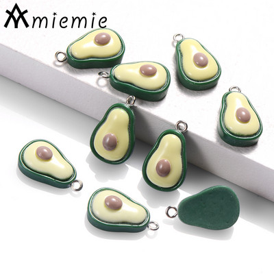 5/10Pcs Avocado Resin Charms Mushroom Funny Fruit Charms Pendants For DIY Accessories Earring Necklace Making Jewelry Supplies