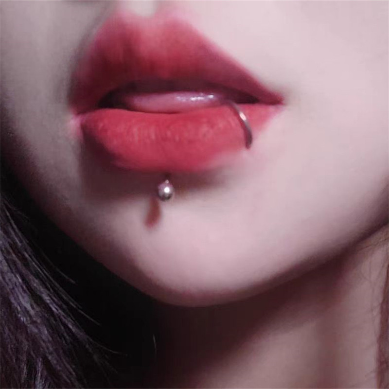 Punk 8/10/12mm Inel pentru buze din oțel titan Piercing pentru buze Știfturi Goth Inel pentru nas Inele pentru buric Cercei Bijuterii pentru corp la modă