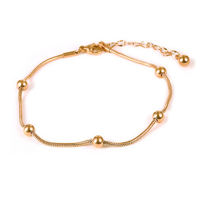 USTAR din oțel inoxidabil cu lanț de șarpe, mărgele, gleznele pentru femei, brățară simplă pentru picioare, glezna, sandale de vară, bijuterii, rezistente la culoare