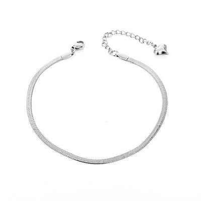 USTAR din oțel inoxidabil cu lanț de șarpe, mărgele, gleznele pentru femei, brățară simplă pentru picioare, glezna, sandale de vară, bijuterii, rezistente la culoare