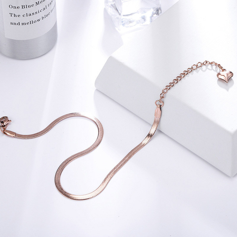 USTAR din oțel inoxidabil cu lanț de șarpe, mărgele, gleznele pentru femei, brățară simplă pentru picioare, glezna, sandale de vară, bijuterii, rezistente la culoare