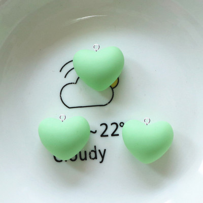 10 bucăți de desene animate colorate inimioare de dragoste brelocuri din rășină Kawaii din rășină drăguț cu pandantiv cu spate plat breloc bricolaj breloc pentru bijuterii