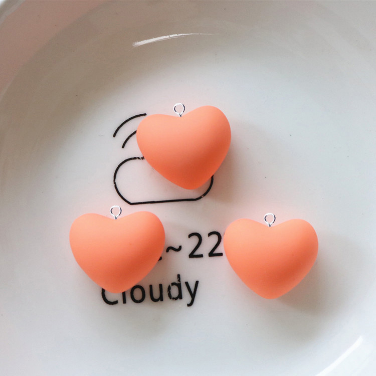 10 bucăți de desene animate colorate inimioare de dragoste brelocuri din rășină Kawaii din rășină drăguț cu pandantiv cu spate plat breloc bricolaj breloc pentru bijuterii