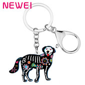 NEWEI Acrilic Halloween Flori Dulci Craniu Schelet Zâmbet Câini Cercei La modă Picătură Legănată Bijuterii Cadou pentru Femei Fete