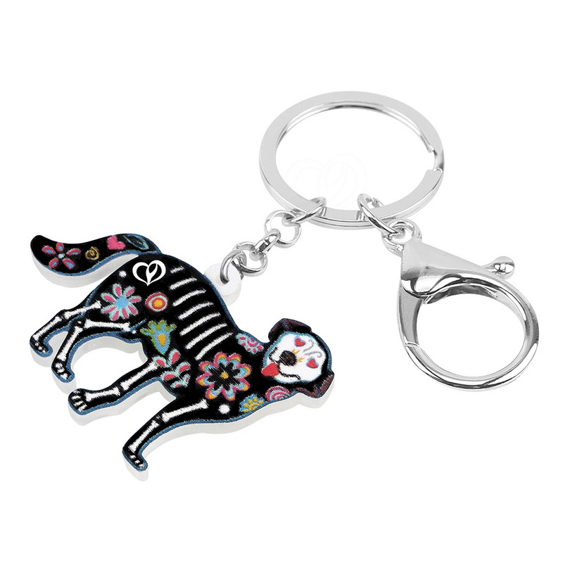 NEWEI Acrilic Halloween Flori Dulci Craniu Schelet Zâmbet Câini Cercei La modă Picătură Legănată Bijuterii Cadou pentru Femei Fete