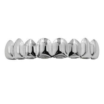 Покрита метална уста, персонализирани зъби, 8 горни / долни решетки за JOKER RAPPER