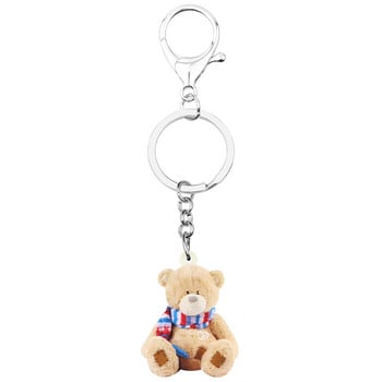 Newei Acrylic Sweet βελούδινο αρκουδάκι Μπρελόκ Lovely Animal Keyring Jewelry for Women Kids Teens Classic Διακόσμηση πορτοφολιού δώρου