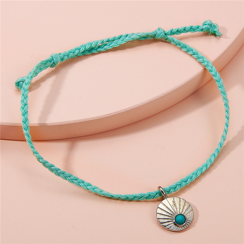 ZOSHI 3 buc/set glezne cu lanț de picioare boeme pentru femei, fete, vară, mărgele de semințe țesute manual, frânghie, brățară pentru picioare, bijuterii de plajă