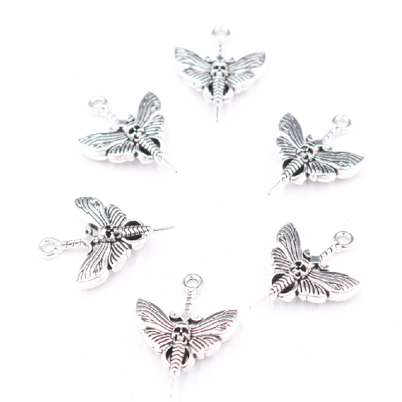 10db ezüstözött pillangó koponya kard medál retro fülbevaló karkötő fém kiegészítők barkács varázslatok ékszer kézműves készítéshez