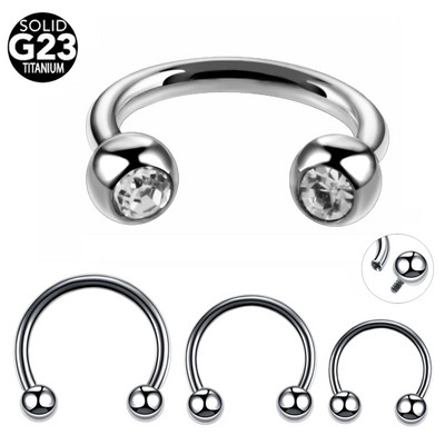 10Pcs/20Pcs/50Pcs G23 Titanium Horseshoe Ring Пиърсинг за уши Носни пръстени Helix Piercings Labret Pregrada Piercings CBR Бижута за тяло