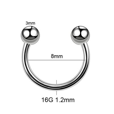 10db/20db/50db G23 titán patkógyűrű fül piercing orrgyűrűk Helix piercingek labret septum piercingek CBR testékszerek