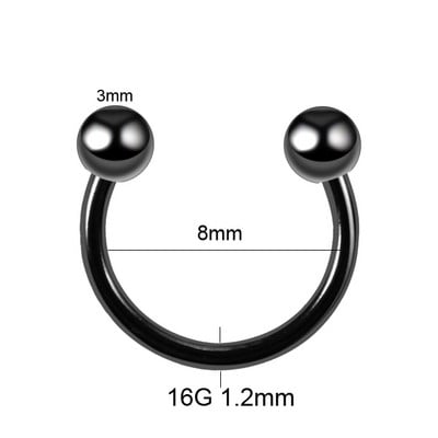 10db/20db/50db G23 titán patkógyűrű fül piercing orrgyűrűk Helix piercingek labret septum piercingek CBR testékszerek