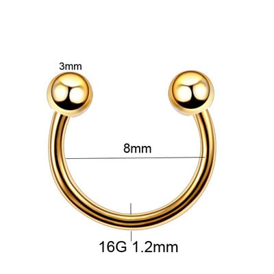 10db/20db/50db G23 titán patkógyűrű fül piercing orrgyűrűk Helix piercingek labret septum piercingek CBR testékszerek