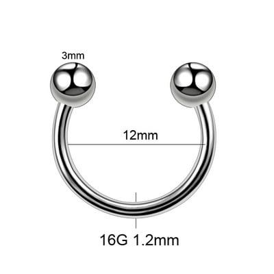 10db/20db/50db G23 titán patkógyűrű fül piercing orrgyűrűk Helix piercingek labret septum piercingek CBR testékszerek