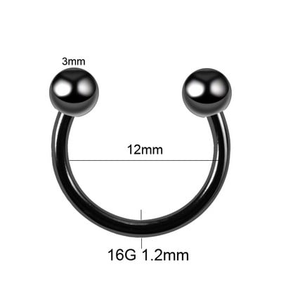 10db/20db/50db G23 titán patkógyűrű fül piercing orrgyűrűk Helix piercingek labret septum piercingek CBR testékszerek