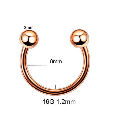 10db/20db/50db G23 titán patkógyűrű fül piercing orrgyűrűk Helix piercingek labret septum piercingek CBR testékszerek