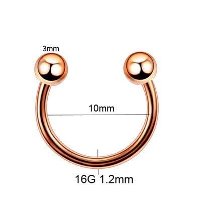 10db/20db/50db G23 titán patkógyűrű fül piercing orrgyűrűk Helix piercingek labret septum piercingek CBR testékszerek