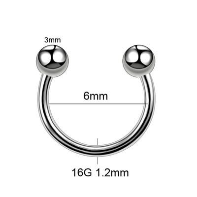 10db/20db/50db G23 titán patkógyűrű fül piercing orrgyűrűk Helix piercingek labret septum piercingek CBR testékszerek