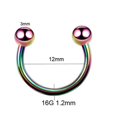 10db/20db/50db G23 titán patkógyűrű fül piercing orrgyűrűk Helix piercingek labret septum piercingek CBR testékszerek