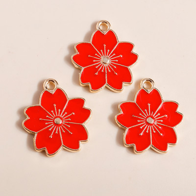 10 bucăți 19*21 farmec cu flori de margarete emailate pentru coliere pandantive cercei DIY colorate mini farmece bijuterii lucrate manual Găsirea de bijuterii