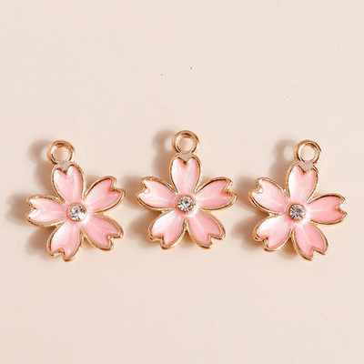 10 bucăți 19*21 farmec cu flori de margarete emailate pentru coliere pandantive cercei DIY colorate mini farmece bijuterii lucrate manual Găsirea de bijuterii