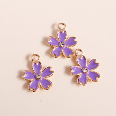 10 bucăți 19*21 farmec cu flori de margarete emailate pentru coliere pandantive cercei DIY colorate mini farmece bijuterii lucrate manual Găsirea de bijuterii