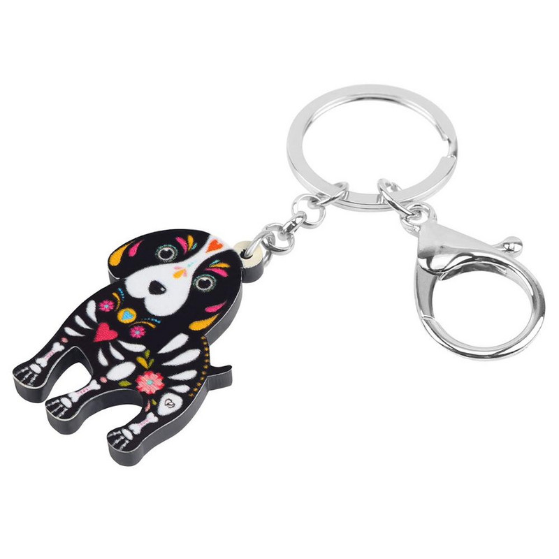 NEWEI Akrilni Halloween Cvjetni privjesci za pas Beagle Privjesak za ključeve Nakit za kućne ljubimce Životinje za žene Djevojke Poklon torbica Dodaci