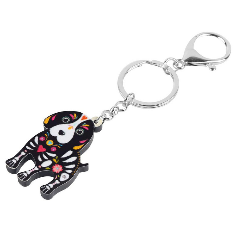 NEWEI Akrilni Halloween Cvjetni privjesci za pas Beagle Privjesak za ključeve Nakit za kućne ljubimce Životinje za žene Djevojke Poklon torbica Dodaci