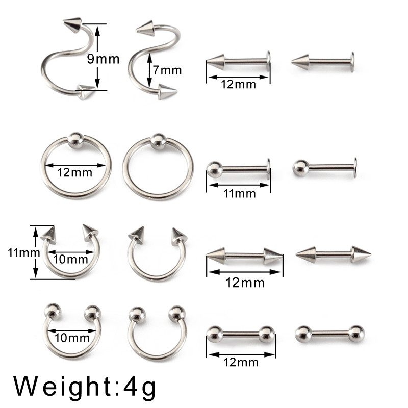 Hesiod Medical titán orrgyűrű arany színű színes testkapcsos karika nőknek septum piercing klip ékszer ajándék