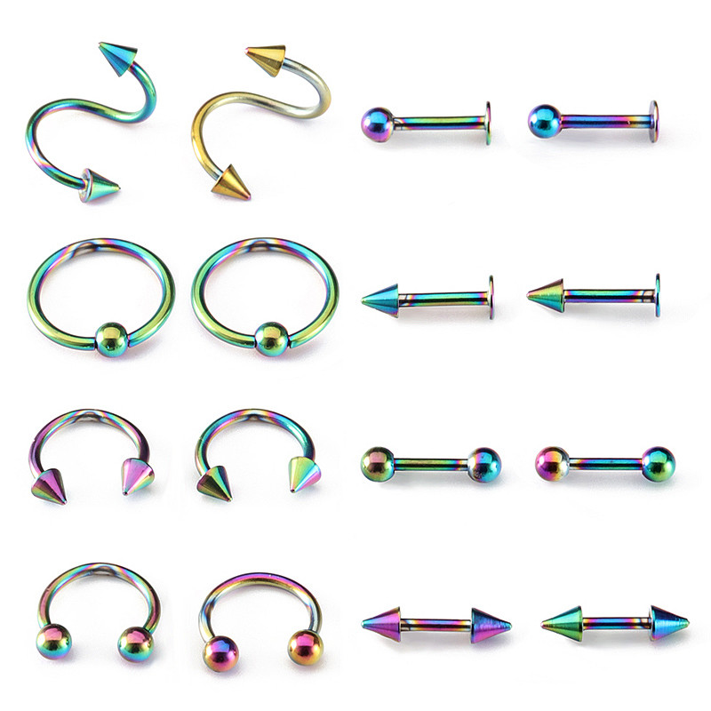 Hesiod Medical titán orrgyűrű arany színű színes testkapcsos karika nőknek septum piercing klip ékszer ajándék