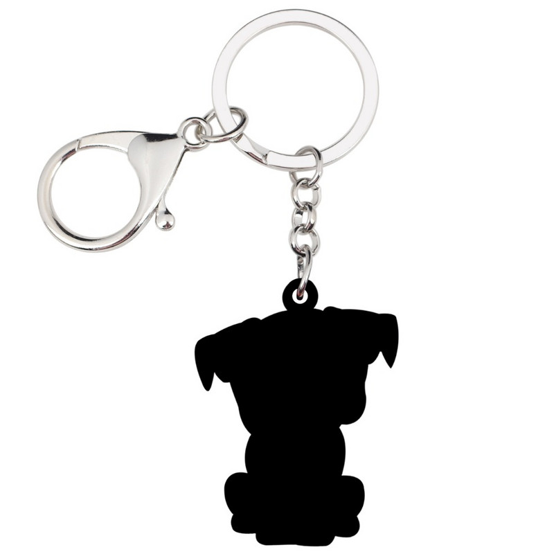 Bonsny Acrilic Desene Animat Încântător Bulldog Francez Pug Câine Breloc Breloc Bijuterii Pentru Femei Fete Doamne Brelocuri Poșete Cadou pentru copii