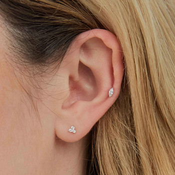 1 ΤΕΜ ASTM F136 Titanium A Marquis Zircon Labret Lip Ring Simple Opal Ear Cartilage Tragus Helix Daith Piercing Body Jewelry