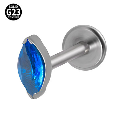 1PC ASTM F136 Titanium A Marquis Zircon Labret Buza Inel Simplu Opal Ureche Cartilaj Tragus Helix Daith Piercing Bijuterii pentru corp