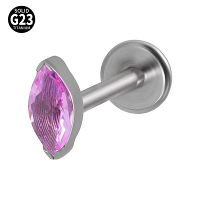 1PC ASTM F136 Titanium A Marquis Zircon Labret Buza Inel Simplu Opal Ureche Cartilaj Tragus Helix Daith Piercing Bijuterii pentru corp
