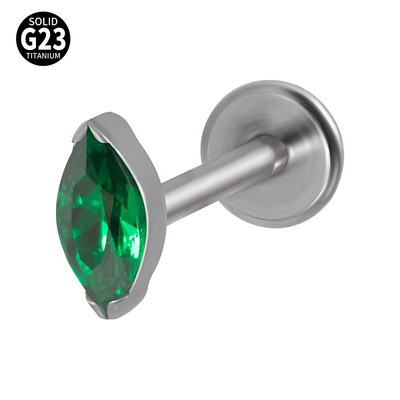 1PC ASTM F136 Titanium A Marquis Zircon Labret Buza Inel Simplu Opal Ureche Cartilaj Tragus Helix Daith Piercing Bijuterii pentru corp