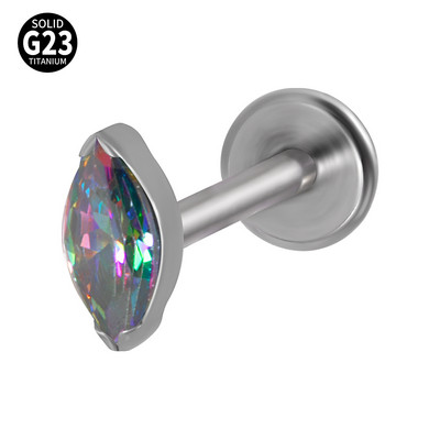 1PC ASTM F136 Titanium A Marquis Zircon Labret Buza Inel Simplu Opal Ureche Cartilaj Tragus Helix Daith Piercing Bijuterii pentru corp
