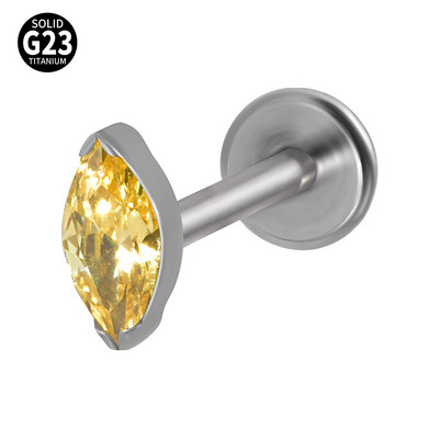 1PC ASTM F136 Titanium A Marquis Zircon Labret Buza Inel Simplu Opal Ureche Cartilaj Tragus Helix Daith Piercing Bijuterii pentru corp