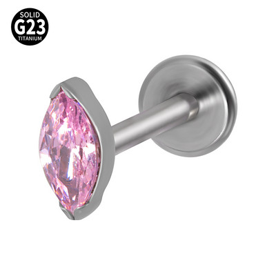 1PC ASTM F136 Titanium A Marquis Zircon Labret Buza Inel Simplu Opal Ureche Cartilaj Tragus Helix Daith Piercing Bijuterii pentru corp