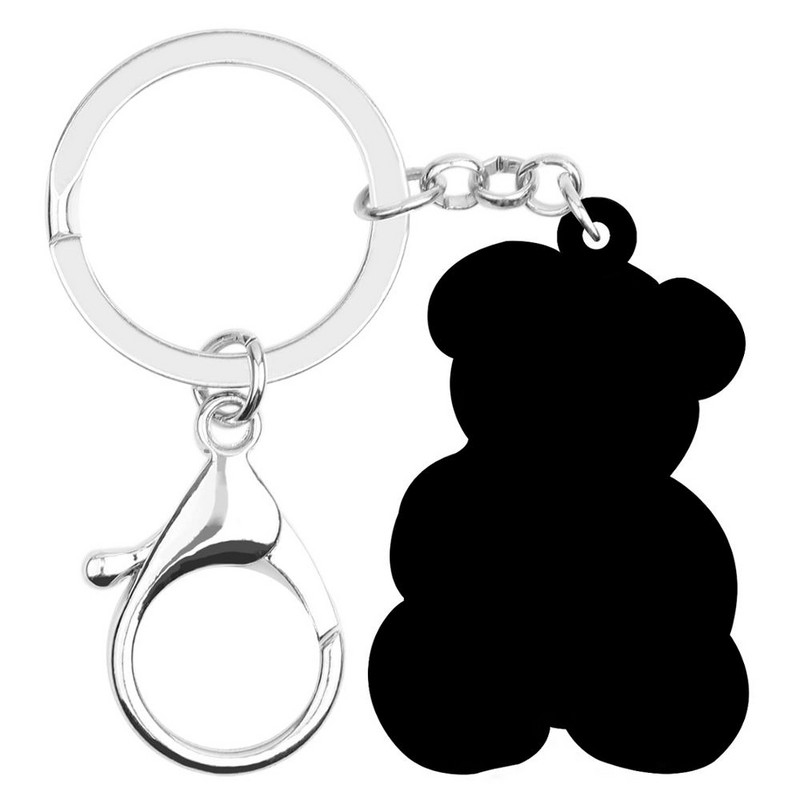 Breloc cu ursuleț de pluș de pluș maro acrilic Newei, breloc de chei cu animale mari și minunate, bijuterii pentru copii, fete, la modă, cadou de aniversare, brelocuri pentru genți