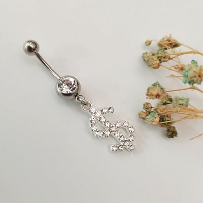 Rave Crystal Dollar Buric Nail Anti Alergy Goth Bijoux Femme Sexy Piercing Buric Inel pentru unghii Bijuterii indiene pentru corp pentru femei