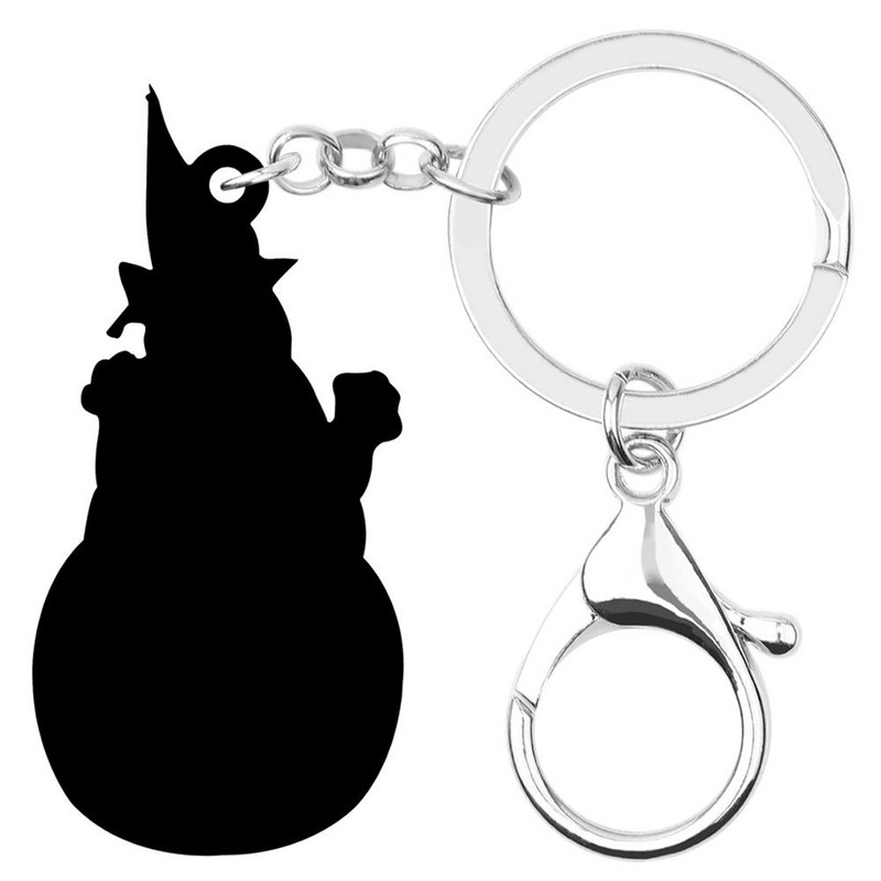 Newei acrilic pisică de Halloween dovleac felinar brelocuri imprimat breloc lung breloc bijuterii pentru femei bărbați noutate cadou de festival