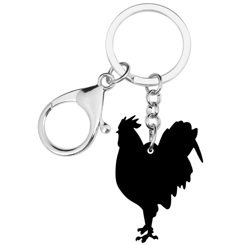 NEWEI Acrilic Cocoș Cocoș Pui Breloc Breloc Animal Fermă Geantă Poșetă pentru mașină Portofel Decor pentru femei Fete Bărbați Cadou în vrac