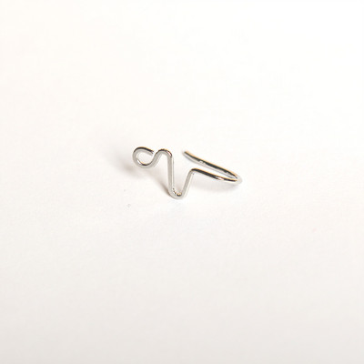 Inel de nas piercing fals în spirală din sârmă de cupru original 2021 Punk, aur, culoare argintie, inel pentru nas, cu clipă, poate fi, de asemenea, cu clip pentru ureche.