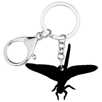 Newei Acrylic Cute Dragonfly Keychains Print Κόσμημα με μπρελόκ με ζωικό έντομο για γυναίκες Kid Friends Αστεία αξεσουάρ πορτοφολιού δώρου