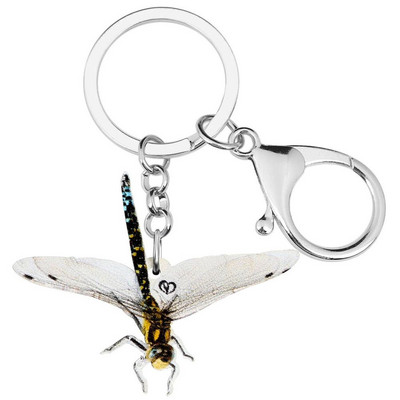 Newei Breloc cu libelule drăguț din acrilic imprimat insecte animale breloc bijuterii pentru femei, copii, prieteni, cadou amuzant, accesorii portofel
